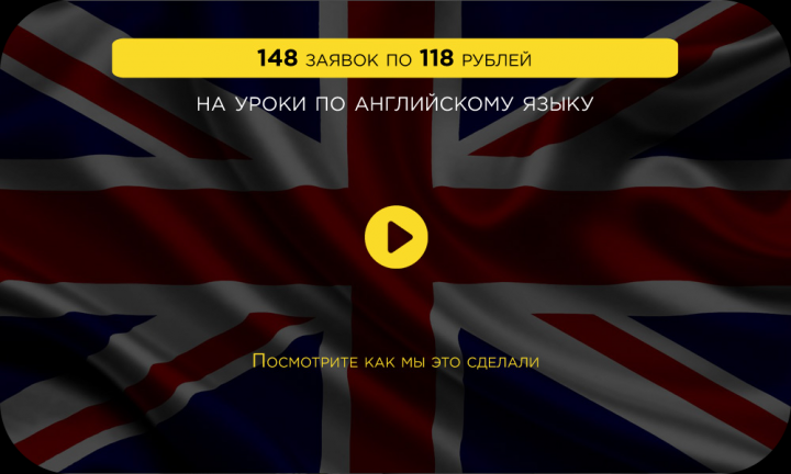 Кейс: Обучение Английскому языку - 148 заявок по 118 руб