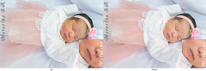 Цветокоррекция, ретушь, коллажирование, ньюборн (newborn) съемки