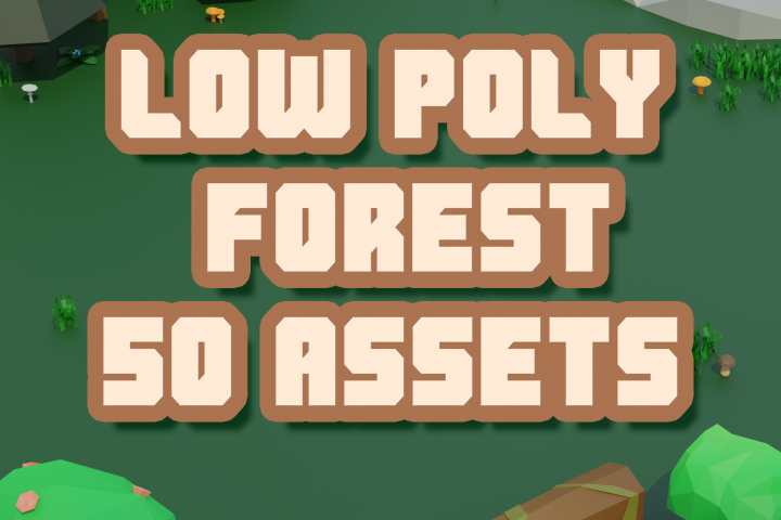 low poly forest 50 assets