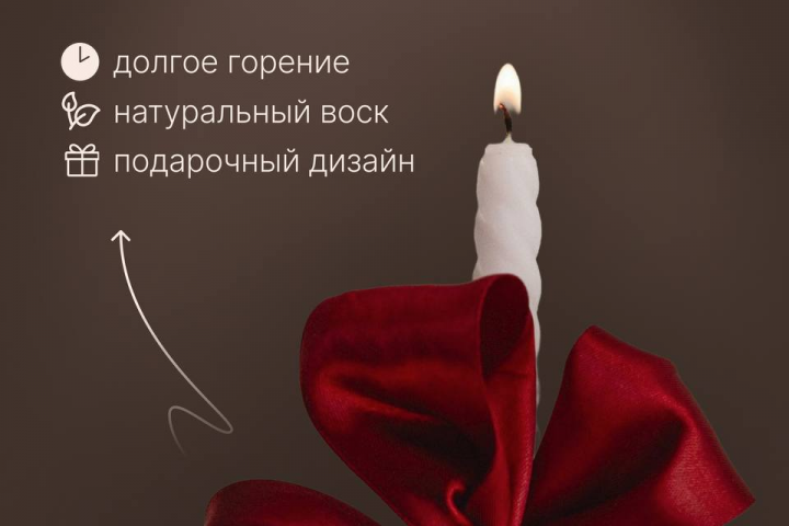 Дизайн инфографики свечи ручной работы для WB | Ozon