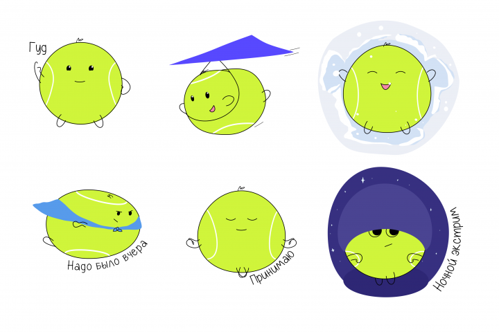 Стикеры теннис