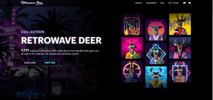 Верстка сайта RETROWARE DEER