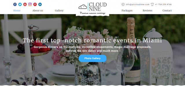 Адаптивный сайт американской компании Cloud Nine