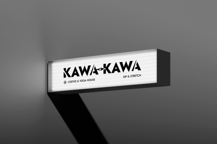 Логотип KAWA-KAWA, кофе и йога в Турции