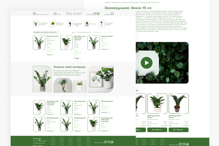 Сайт по продаже цветов в горшке