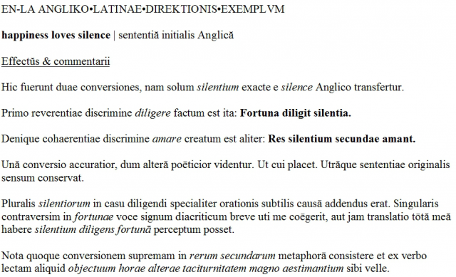 EN-LA | Anglico Latinae directionis exemplum