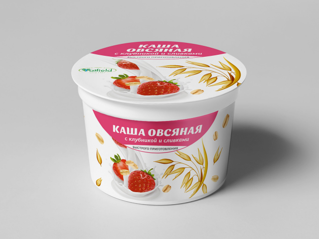 Каша быстрого приготовления с овсянкой и клубникой