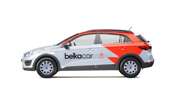 Фирменный стиль на автомобилях Belkacar