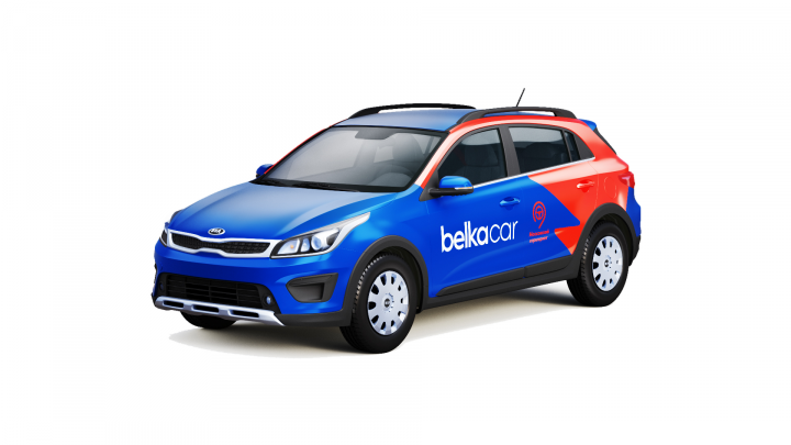 Фирменный стиль на автомобилях Belkacar