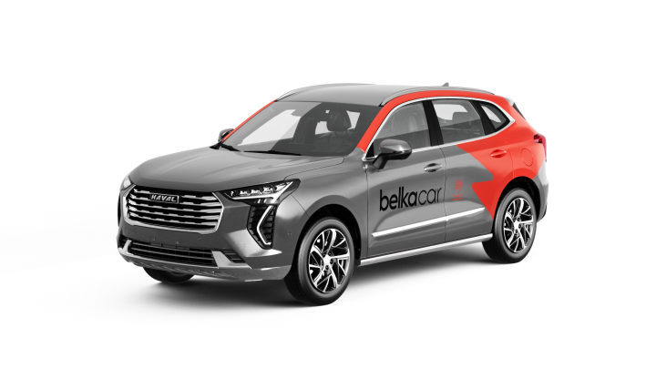Фирменный стиль на автомобилях Belkacar
