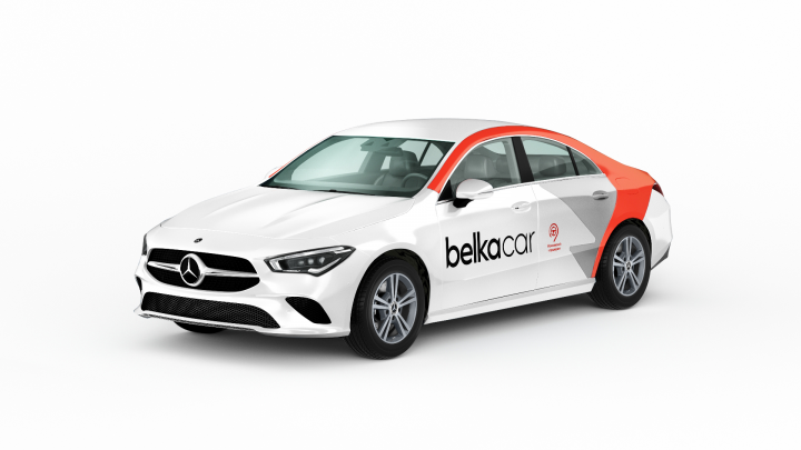 Фирменный стиль на автомобилях Belkacar
