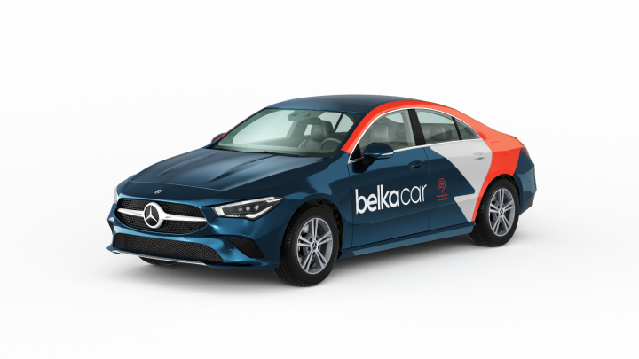 Фирменный стиль на автомобилях Belkacar