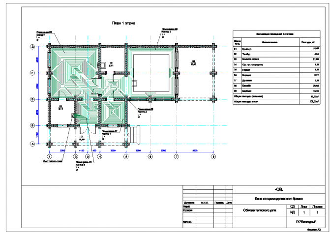 Исполнительная на отопление