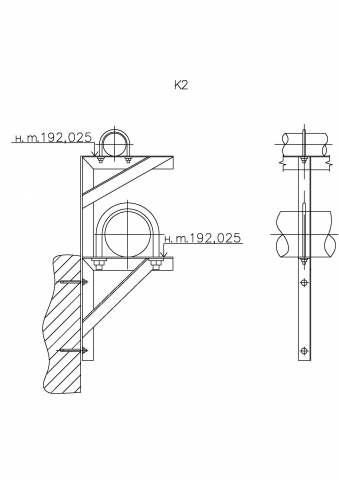 схема крепления труб