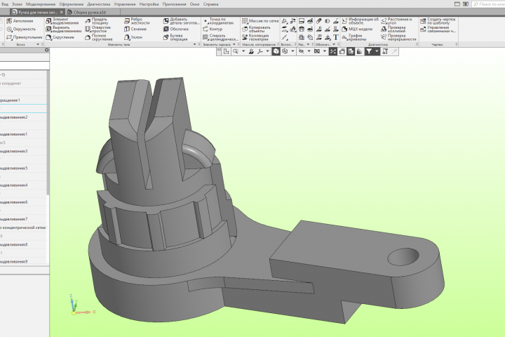 Ручка печки в машины