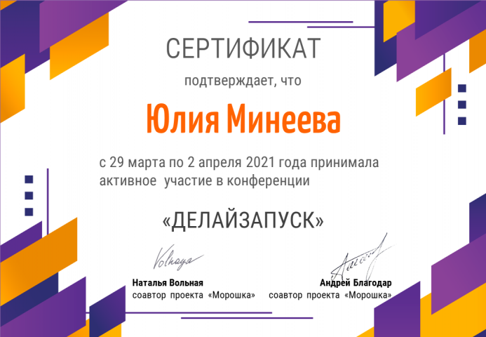 «ДЕЛАЙЗАПУСК» от «Морошка»