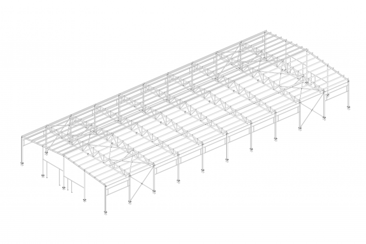 Здание 24м х 60м. Расчет на прочность. Разделы КМ и КМД