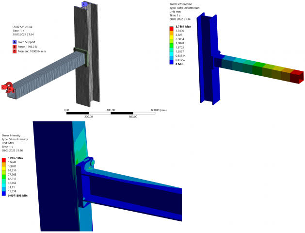 Фланцевый узел соединения балок