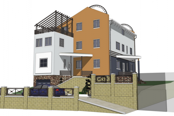 Реконструкция жилого дома SketchUp
