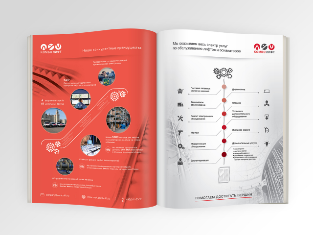 Рекламный разворот компании "Комболифт"