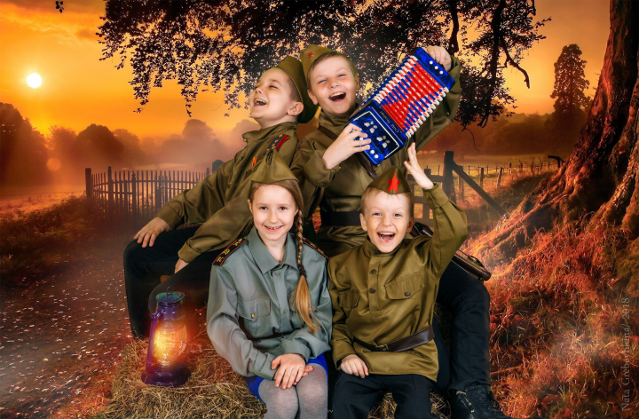 Ретушь с заменой фона