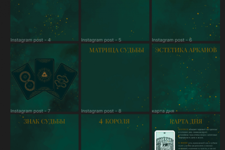 Расположение фото-концепций в постах