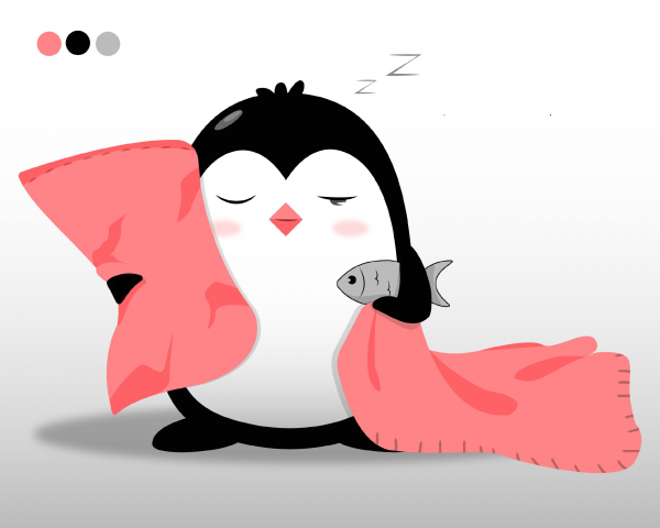 Сонный пингвин