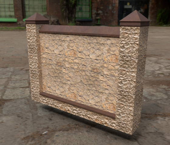 Каменный забор для игры