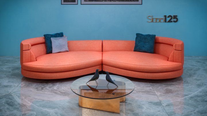 Визуализация дивана "Minotti"