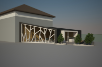 проект кафе-пристройки, варианты