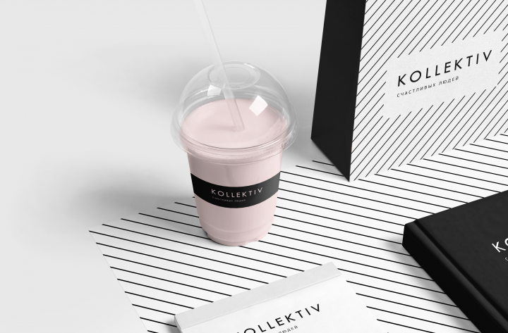 Разработка логотипа и фирменного стиля для кофейни KOLLECTIVE