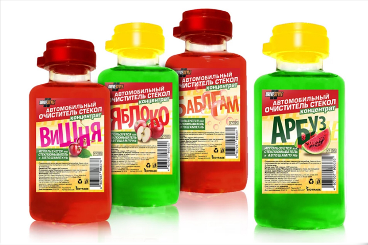 Этикетка для концентрированных омывателей