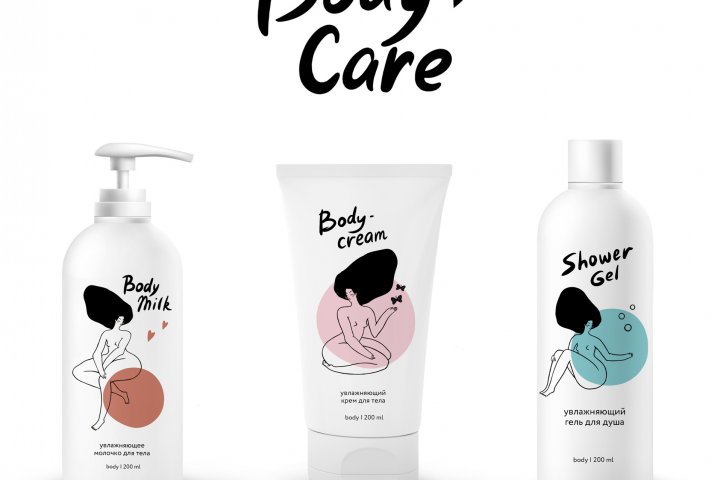 Серия иллюстраций для упаковки косметических средств