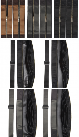 Выравнивание ткани на сумках.