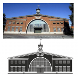 Отрисовка здания в векторе (Великобритания)