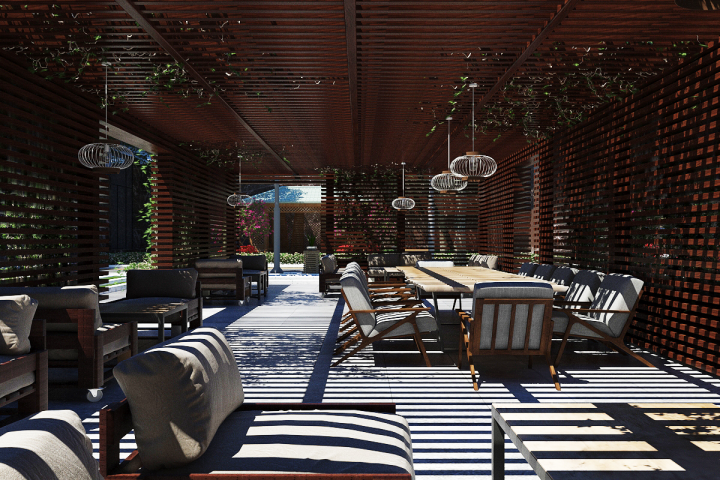 двор элитного комплекса