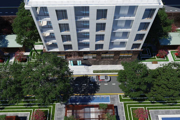 двор элитного комплекса