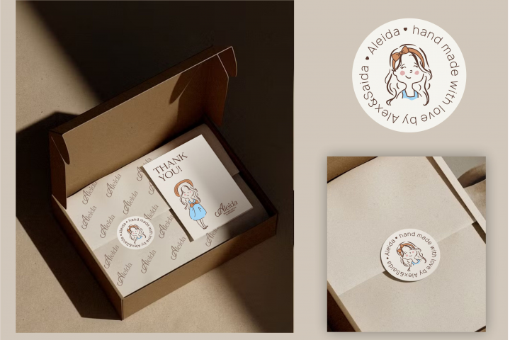 Логотип для бренда детской одежды Aleida