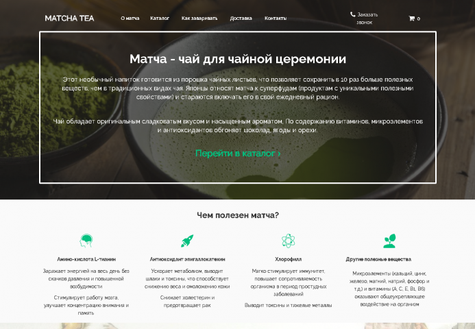 Лендинг с интернет-магазином