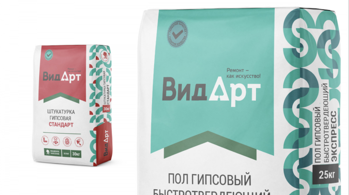 Разработка бренда сухих строительных смесей "Видарт"