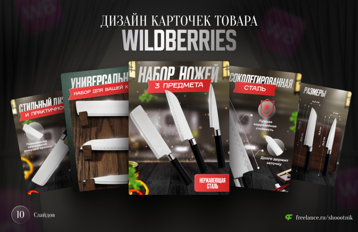 Дизайн карточек товара для Wildberries