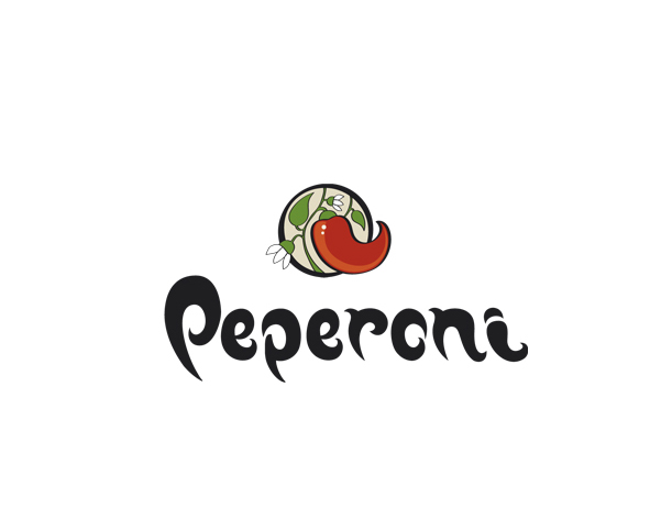 "Peperoni" логотип для итальянского ресторана