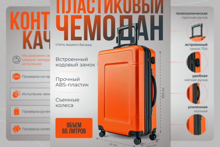 Инфографика на Wildberries  для чемодана 💫