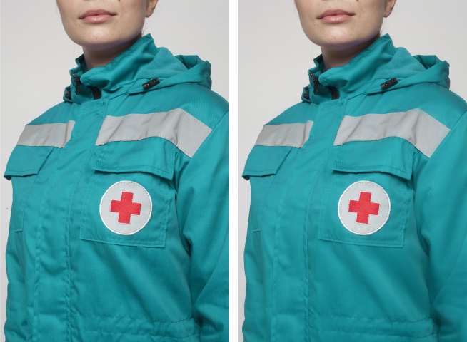 Разглаживание одежды для каталога