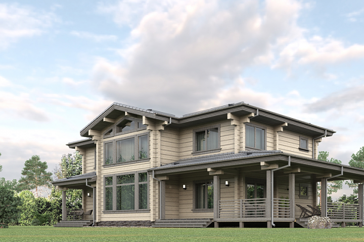 Жилой дом из бруса