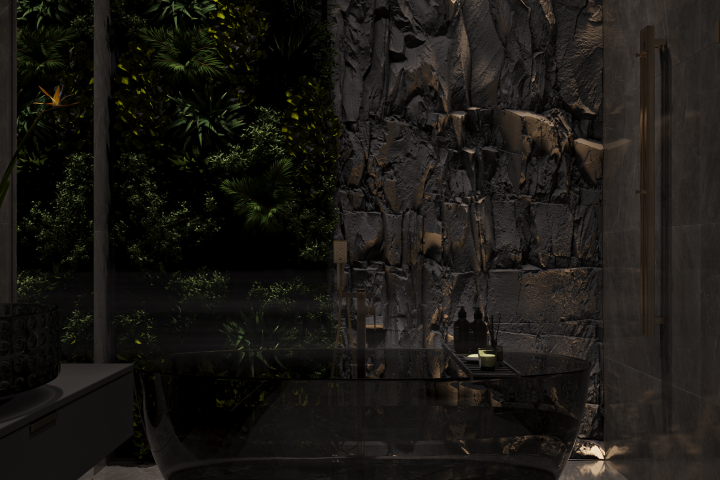 Dark bathroom
