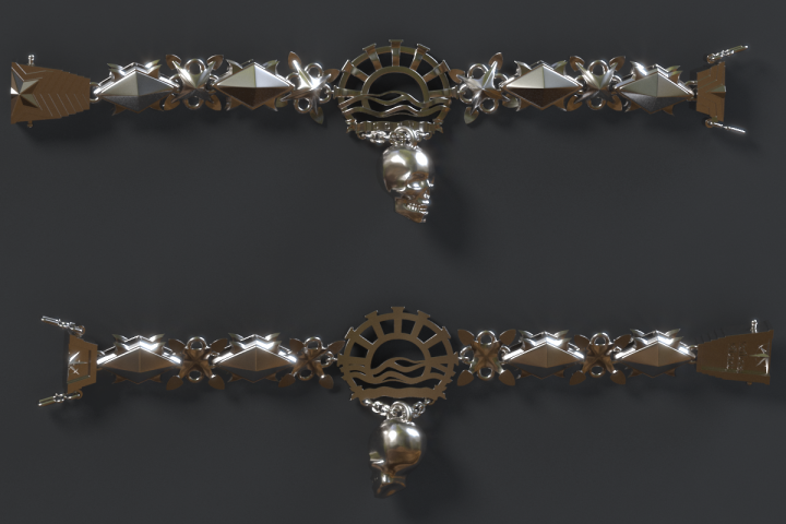 Браслет череп