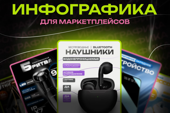 Инфографика / Дизайн карточек для маркетплейсов