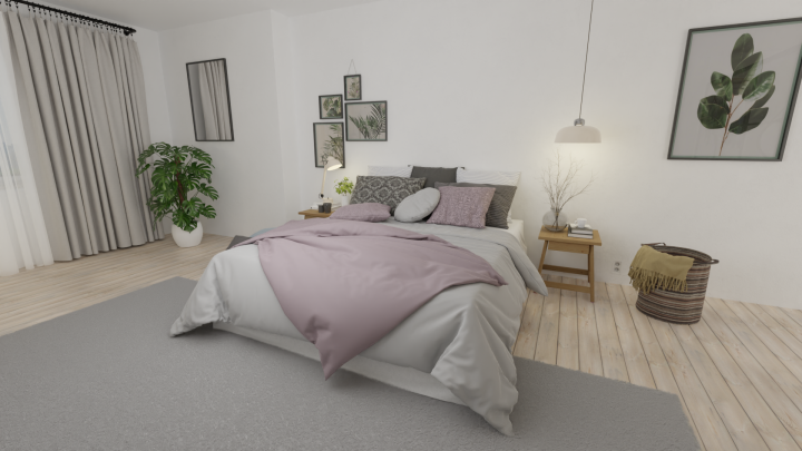 Спальня в скандинавском стиле