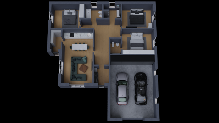 Визуализация дома по чертеж